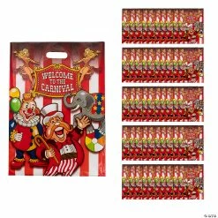 Buy β¨ 12 1/2" x 17" Plastic Under the Big Top Treat Bags - 50 Pc. π₯