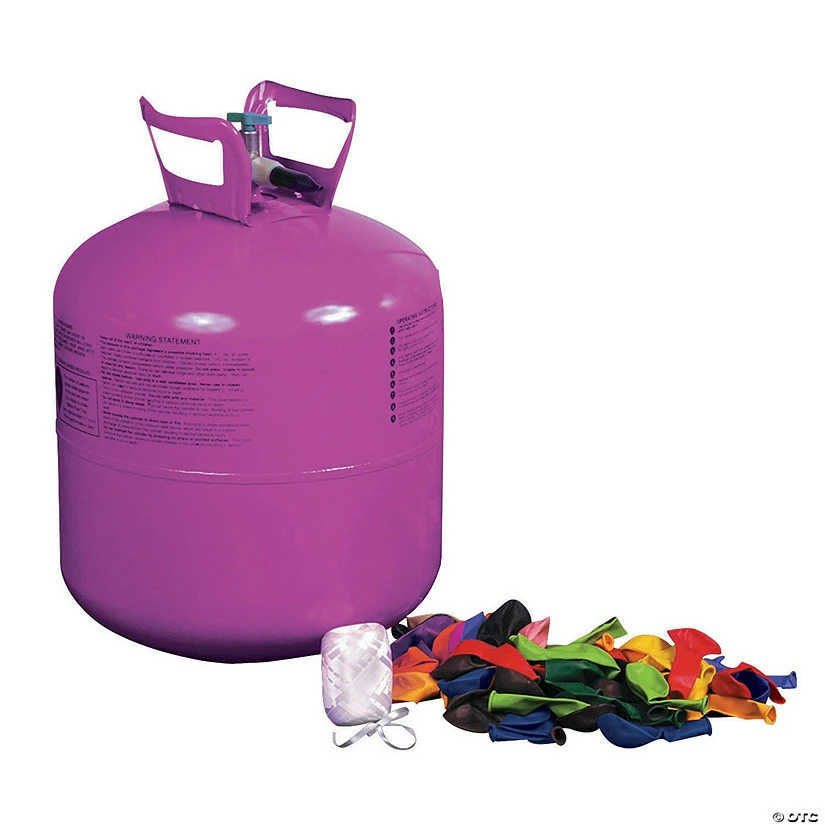 Wholesale π Helium Tank Kit with 50 Balloons and Ribbon π - Image 2