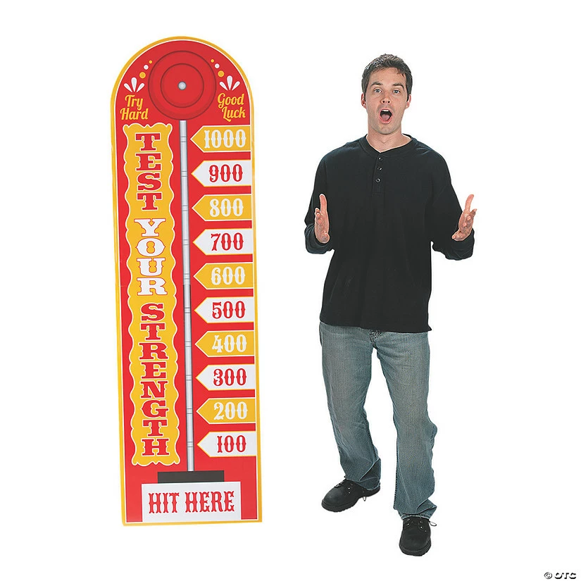 Discount ๐ฏ Carnival Strength Test Lifesize Cardboard Stand-Up ๐ฅฐ - Image 2