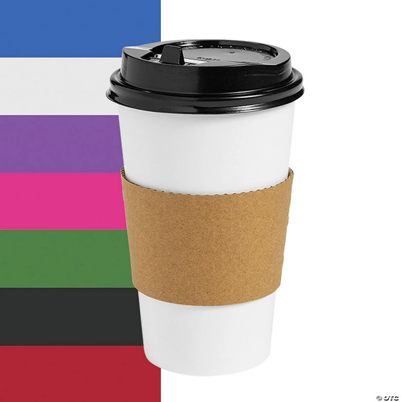 Top 10 ๐ Solid Color Paper Coffee Cups with Lids & Sleeves - 12 Ct. ๐ - Image 2