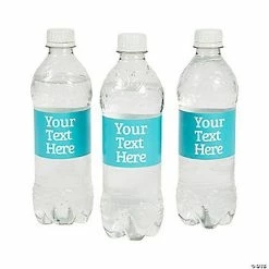 Budget 😉 Personalized Open Text Water Bottle Labels - 50 Pc. 🎁