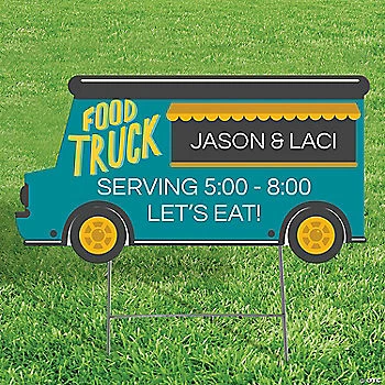 Flash Sale π Personalized Food Truck-Shaped Yard Sign π
