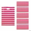 Hot Sale 😀 17" x 12" Red & White Striped Plastic Treat Bags - 50 Pc. ⭐