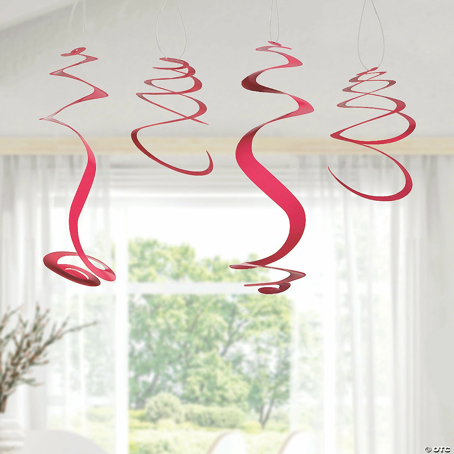 Best deal β Solid Color Hanging Swirl Decorations - 12 Pc. π - Image 3