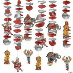 Discount β 30" Big Top Hanging Paper Swirl Decorations - 12 Pc. β