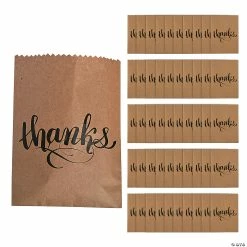 Wholesale ✨ 5 3/4" x 8" Thanks Treat Bags - 50 Pc. 🎁