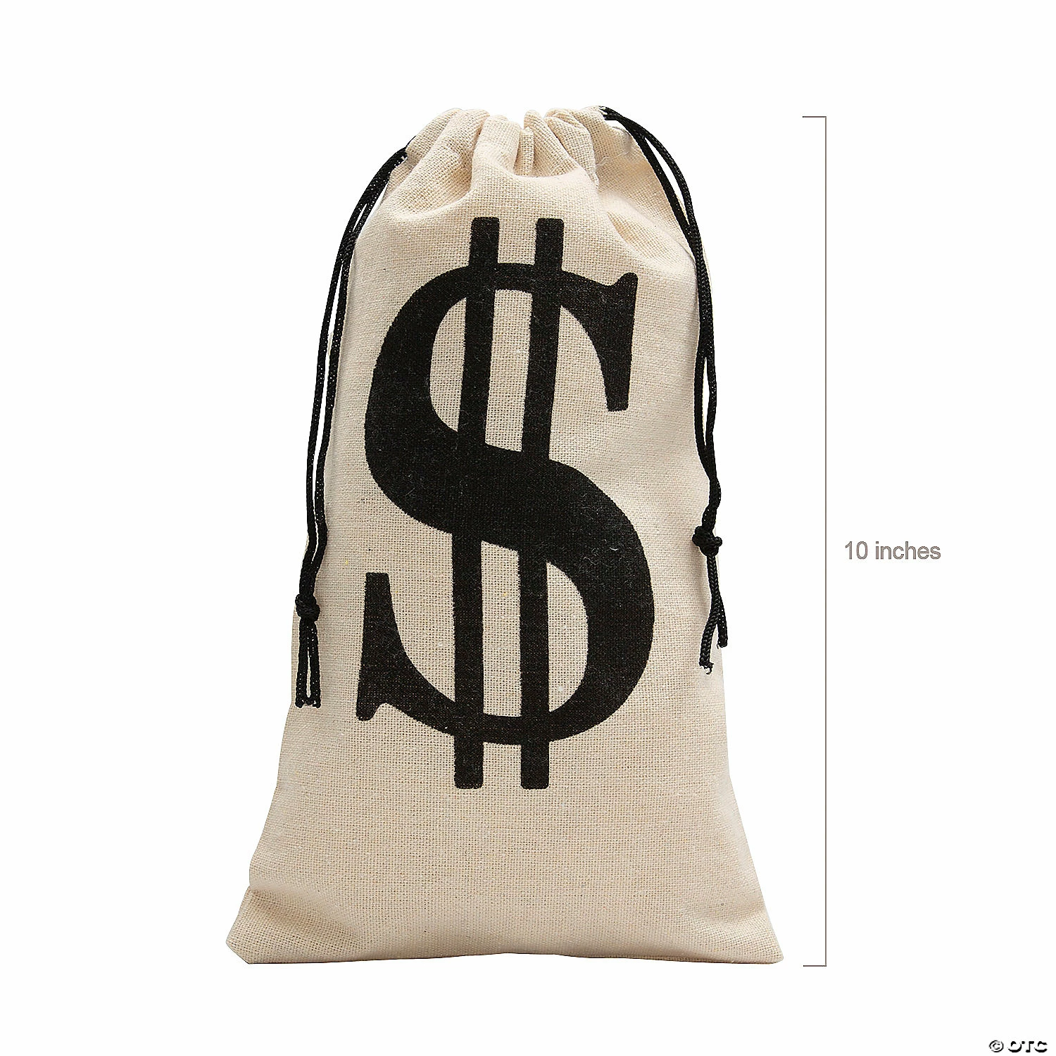 Promo π― 6" x 10" Large Dollar Sign Canvas Drawstring Bags - 6 Pc. β - Image 2