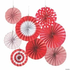 Wholesale 🥰 Hanging Paper Fan Assortment - 8 Pc. ✨