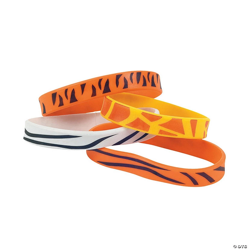 Cheapest โญ Animal Print Rubber Bracelets - 12 Pc. โญ