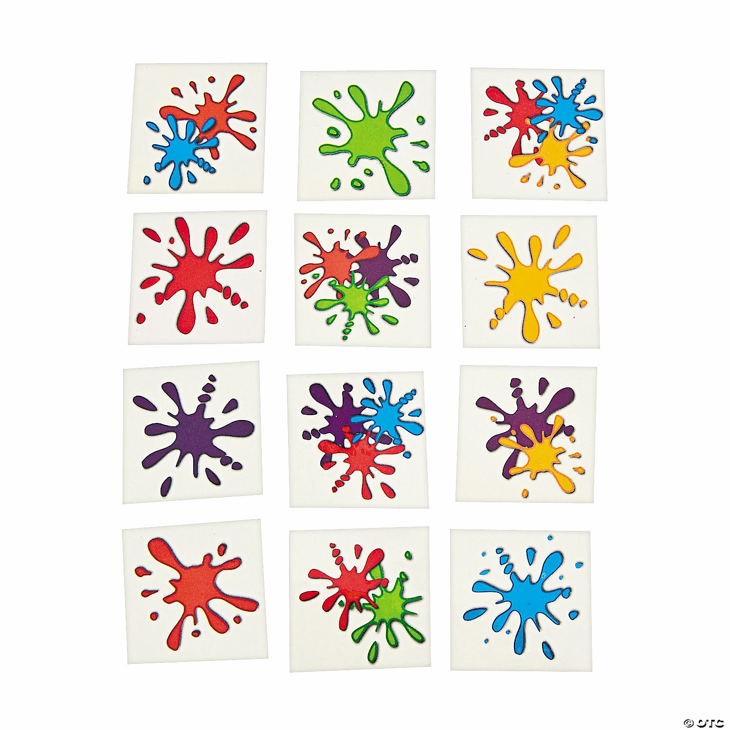 Cheapest π Artist Party Splash Temporary Tattoos - 72 Pc. π