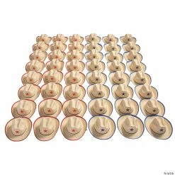 Budget π Bulk Kids' Cowboy Hats with Star - 48 Pc. π