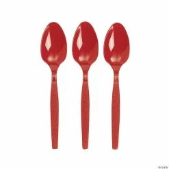 Wholesale 😉 Bulk Solid Color Plastic Spoons - 50 Ct. 💯