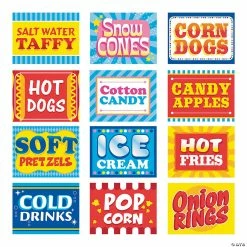 Brand new π Carnival Food Signs - 12 Pc. π