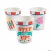 Best Sale 🤩 Carnival Paper Popcorn & Cotton 🍬 Candy Paper Cups - 8 Pc. ⌛