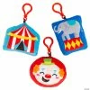 Promo ⌛ Carnival Plush 🎒 Backpack Clip Keychains - 12 Pc. 🎁