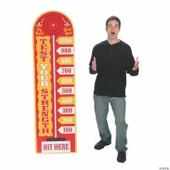 Discount 💯 Carnival Strength Test Lifesize Cardboard Stand-Up 🥰