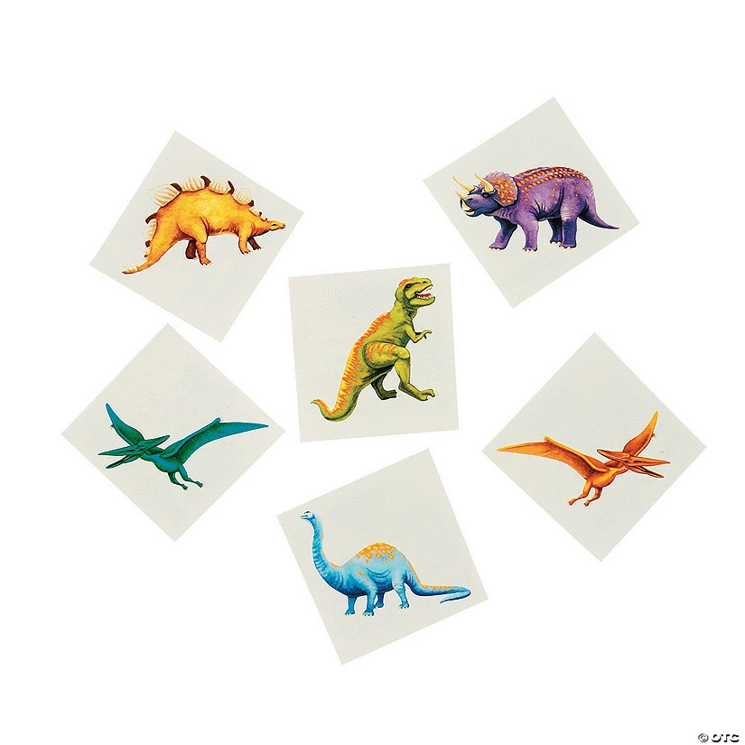 Cheapest βοΈ Cool Dinosaur Temporary Tattoos - 72 Pc. π€©