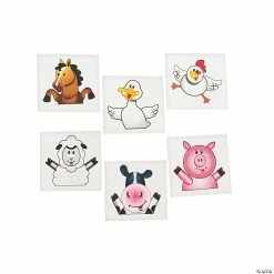 Best reviews of 👏 Farm Party Temporary Tattoos - 72 Pc. ✨