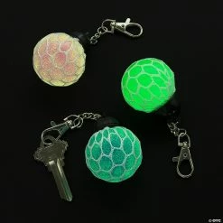 Best Pirce β€οΈ Glow-in-the-Dark Mesh-Covered Squeeze Ball π Backpack Clips - 12 Pc. π