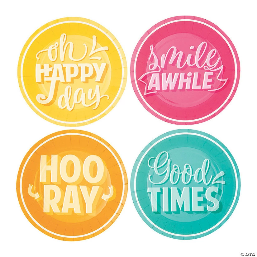 Outlet β Happy Day Paper Dessert Plates - 8 Ct. π