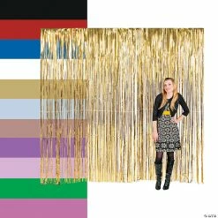 Deals β¨ Large Metallic Fringe Backdrop Curtains π₯