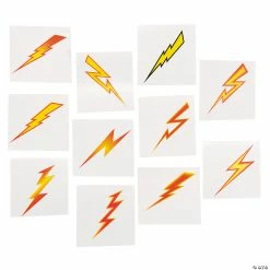 Discount β Lightning Bolt Temporary Tattoos - 72 Pc. π₯