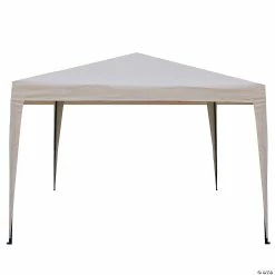 Promo 🔔 Northlight 10' x 10' Beige Pop-Up Outdoor Canopy Gazebo 🌟