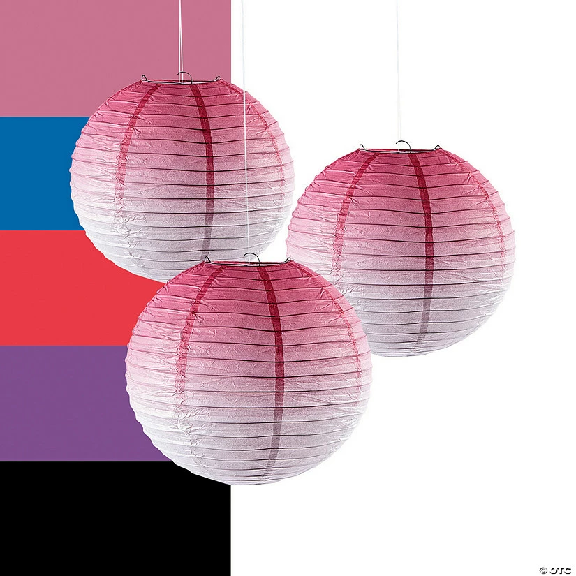 Deals ๐คฉ Ombre Hanging Paper Lanterns - 3 Pc. โ