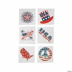 Buy β Patriotic Glitter Temporary Tattoos - 72 Pc. π₯