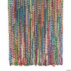 Coupon π Rainbow Mardi Gras Bead Necklaces - 48 Pc. π