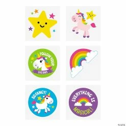 Best deal π Rainbow Unicorn Temporary Tattoos - 72 Pc. π