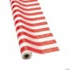 Best deal ✔️ Red & White Striped Plastic Tablecloth Roll ✨