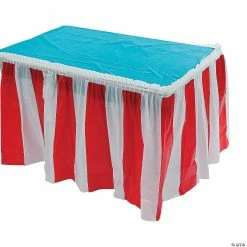 Buy π Red & White Striped Table π Skirt π―