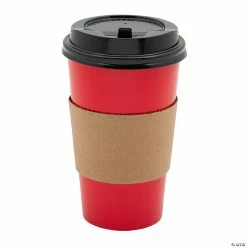 Brand new π― Solid Color Paper Coffee Cups with Lids & Sleeves - 12 Ct. π