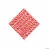 Best Sale 🎉 Red Herringbone Print Beverage Napkins ❤️