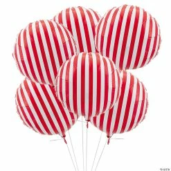 Flash Sale π Striped 18" Mylar Balloons - 6 Pc. π