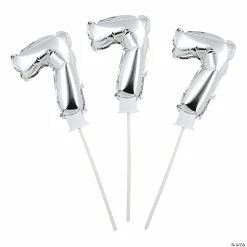 Cheapest 👍 Self-Inflating Number 7 6" Mylar Balloons - 6 Pc. 🥰