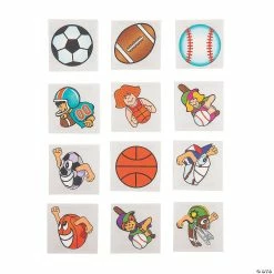 Best Pirce 🛒 Sports Temporary Tattoos - 72 Pc. 😉