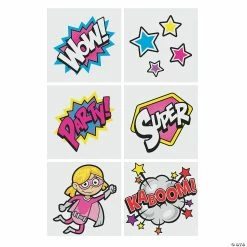 Deals π₯ Superhero Girl Temporary Tattoos - 72 Pc. β€οΈ