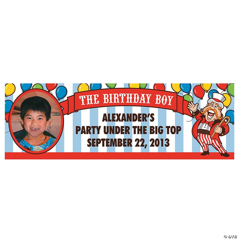New 🎉 Under the Big Top Carnival Photo Custom Banner 🛒